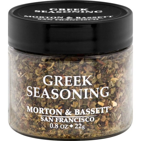 slide 1 of 1, Morton & Seasoning Greek - 0.8 Oz, 0.8 oz