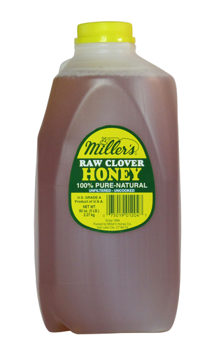 slide 1 of 1, Miller Raw Clover Honey Bottle, 5 lb