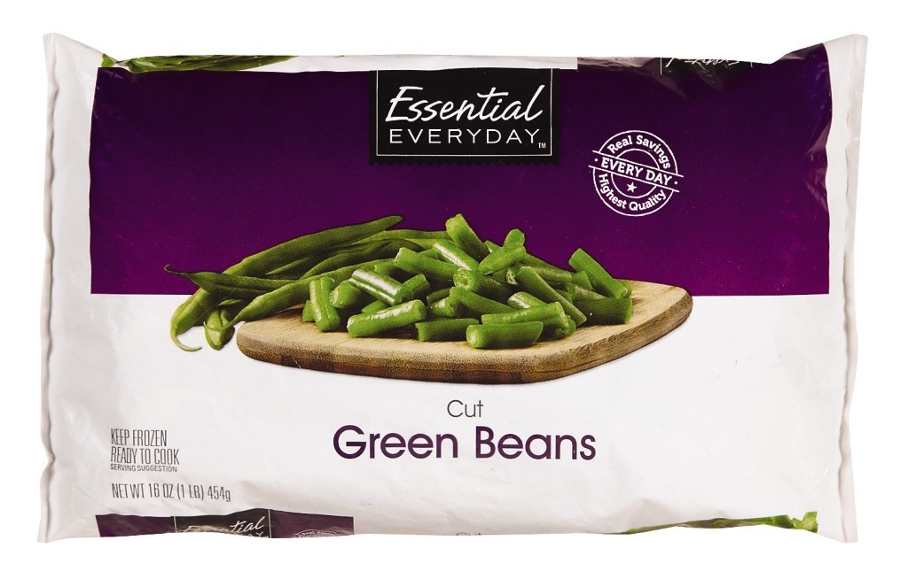 slide 1 of 1, Essential Everyday Cut Green Beans, 16 oz