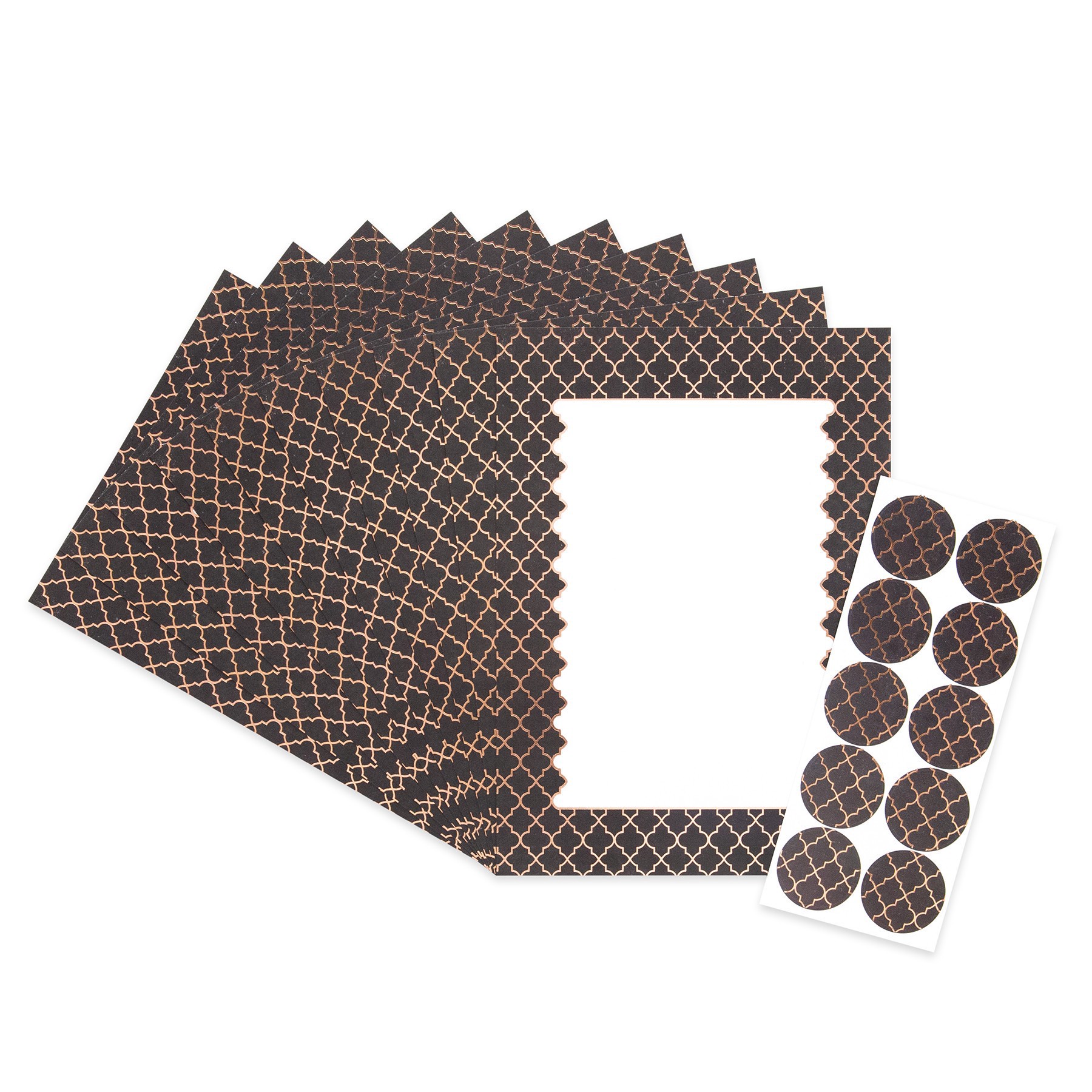 slide 5 of 5, Gold Geometric Flat Cards & Envelopes By Recollections, 5" X 7", 5 in x 7 in