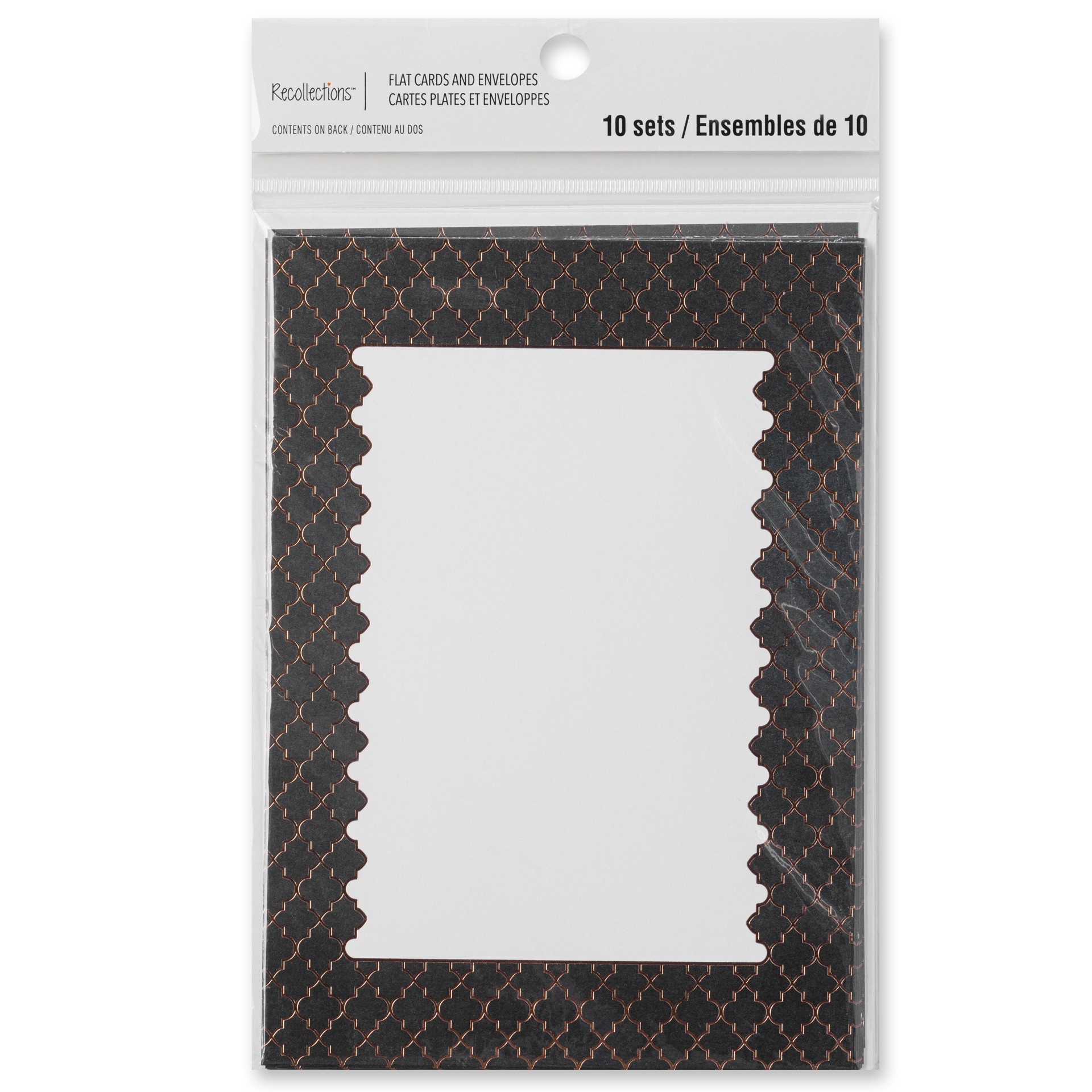 slide 4 of 5, Gold Geometric Flat Cards & Envelopes By Recollections, 5" X 7", 5 in x 7 in