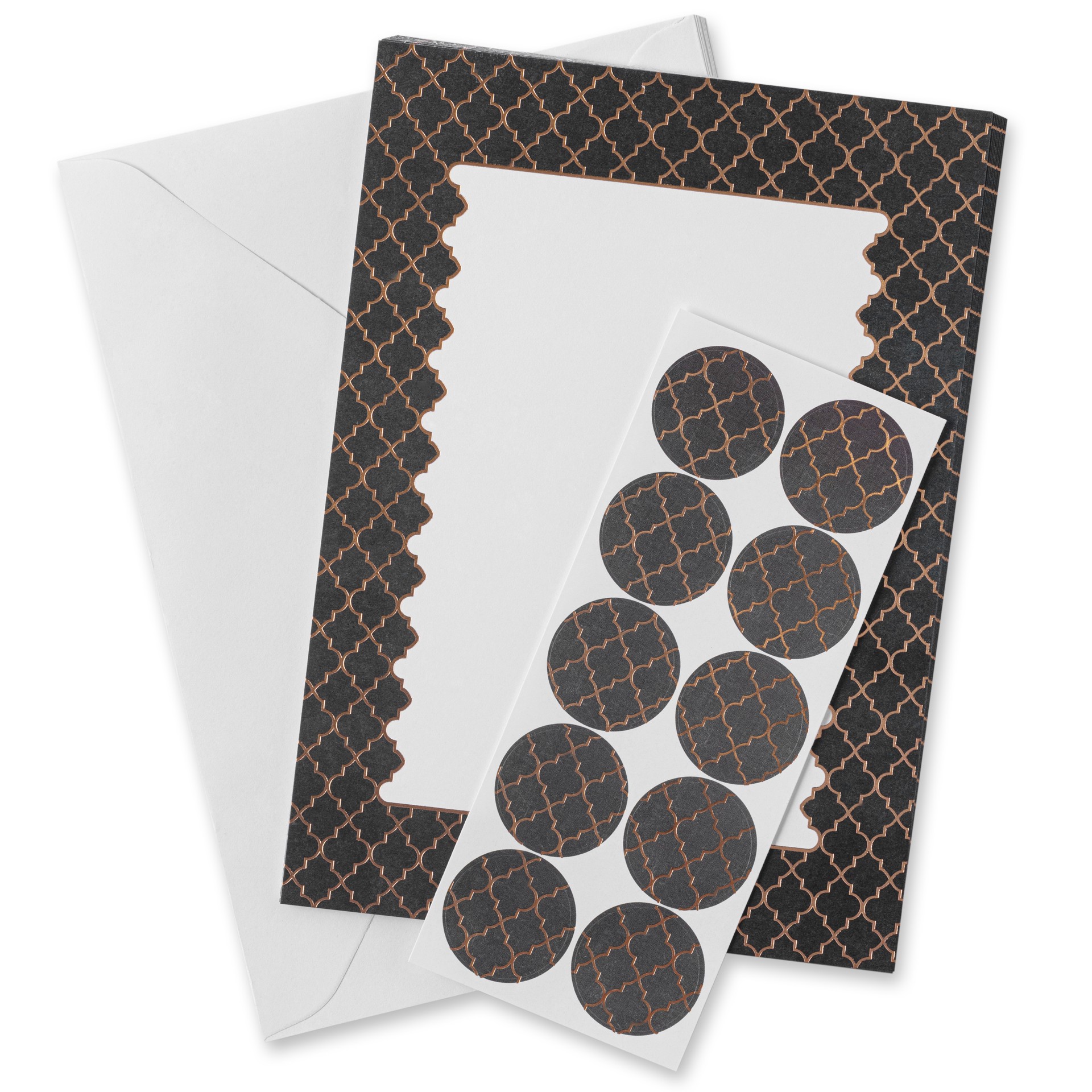 slide 2 of 5, Gold Geometric Flat Cards & Envelopes By Recollections, 5" X 7", 5 in x 7 in