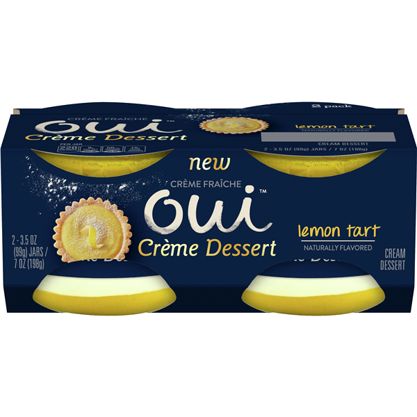 slide 1 of 1, Yoplait Oui Creme Desserts Lemon Tart , 2 ct; 3.5 oz