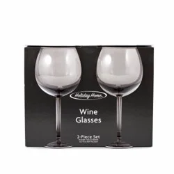 Holiday Home® 2 Pack Gray Wine Glasses, 2 pk