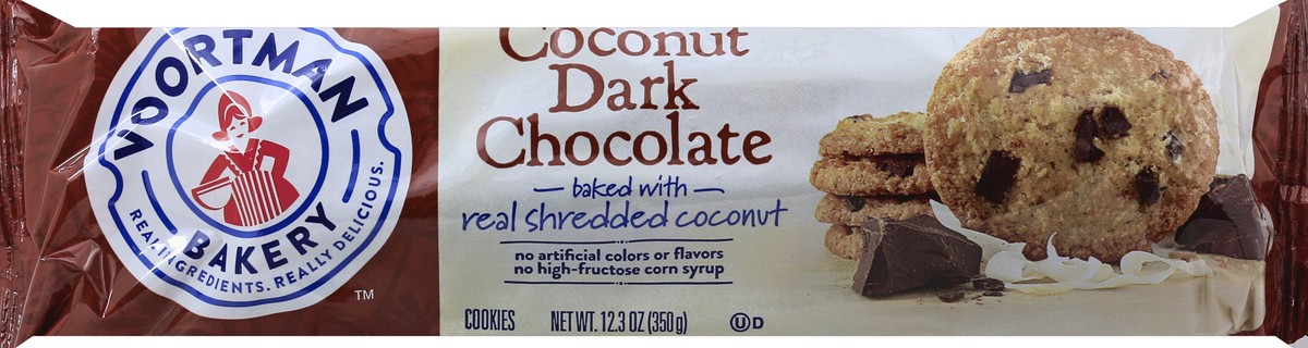 slide 2 of 6, Voortman Bakery Coconut Dark Chocolate Cookies, 12.3 oz