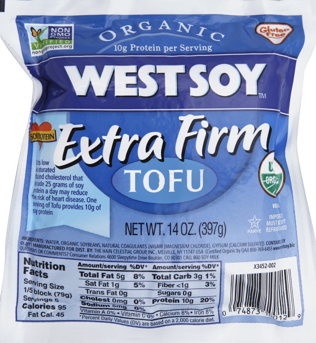 slide 3 of 5, Westsoy Tofu 14 oz, 14 oz