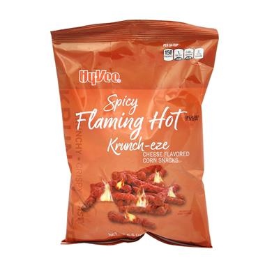 slide 1 of 1, Hy-Vee Spicy Flaming Hot Krunch-Ez, 6.5 oz