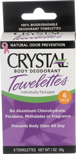 slide 1 of 1, Crystal Deodorant Towel, 6 ct