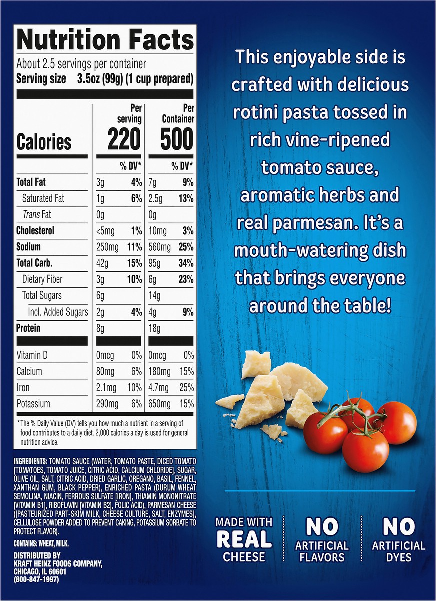 slide 10 of 10, Kraft Pasta Sides Tomato Parmesan Rotini, 8 oz