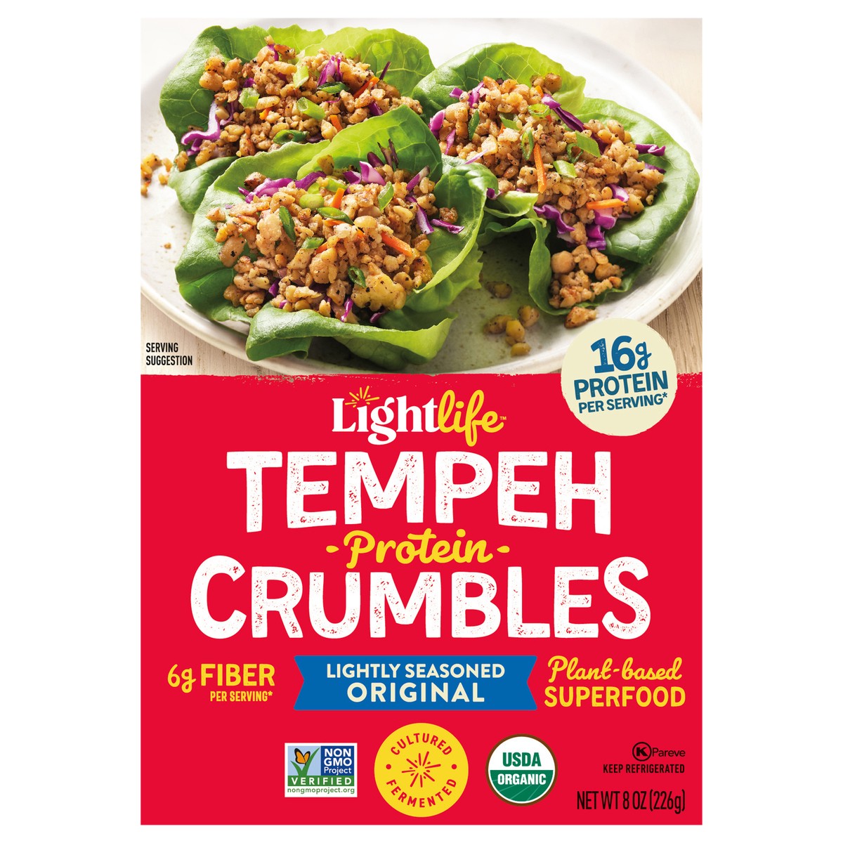 slide 1 of 12, Lightlife Original Tempeh Crumbles, 8 oz, 8 oz