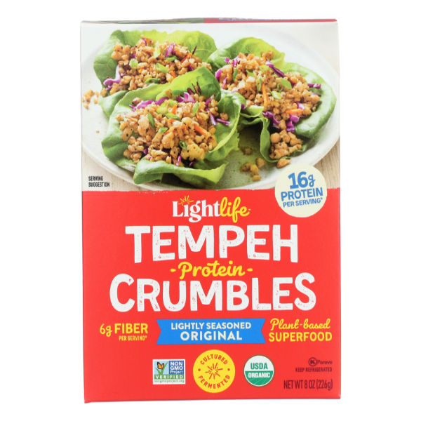 slide 1 of 5, Lightlife Original Tempeh Crumbles, 8 oz, 8 oz