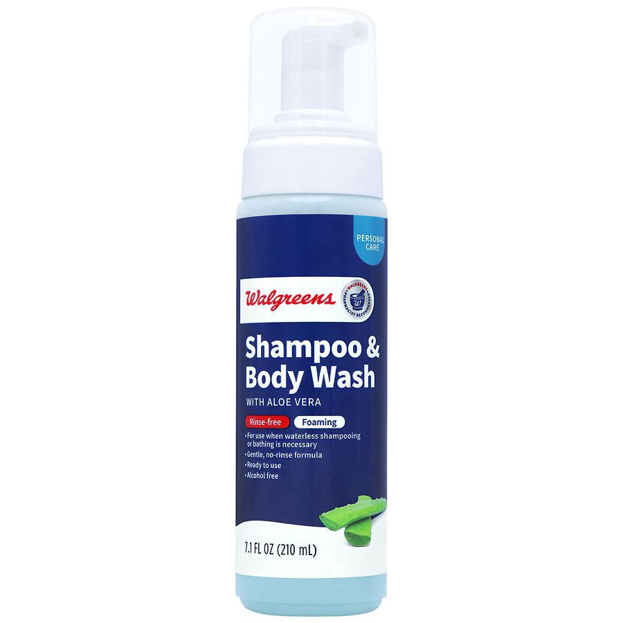 slide 1 of 3, Walgreens Foaming Rinse-Free Shampoo & Body Wash, 7.1 fl oz