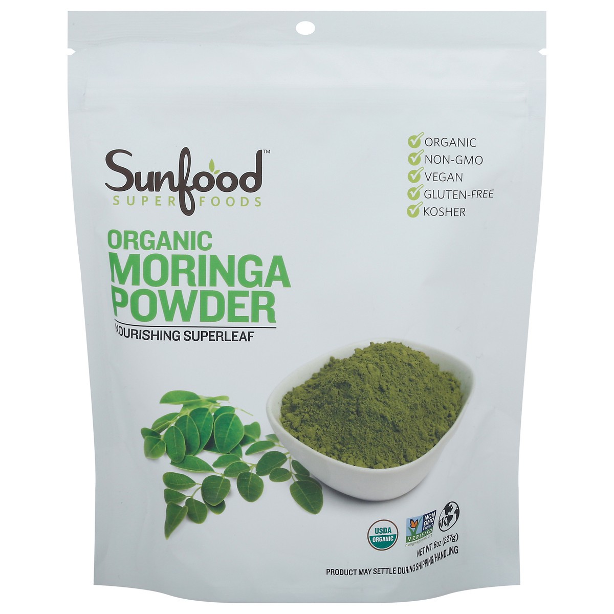 slide 1 of 12, SunFood Superfoods Organic Moringa Powder 8 oz, 8 oz