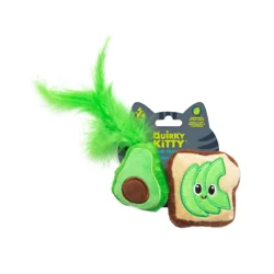 Quirky Kitty Avocado Toast Catnip Plush, 2 pk