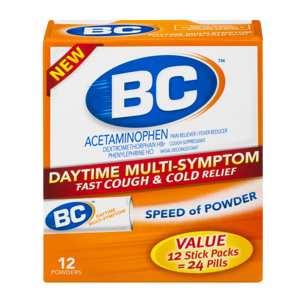 slide 1 of 1, BC Day Time Multisymptom Cough Cold, 12 ct