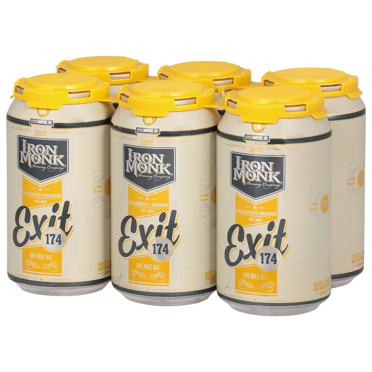 slide 3 of 12, Iron Monk Brewing Company Exit 174 Rye Pale Ale Beer, 6 x 12 fl oz Cans, 6 ct