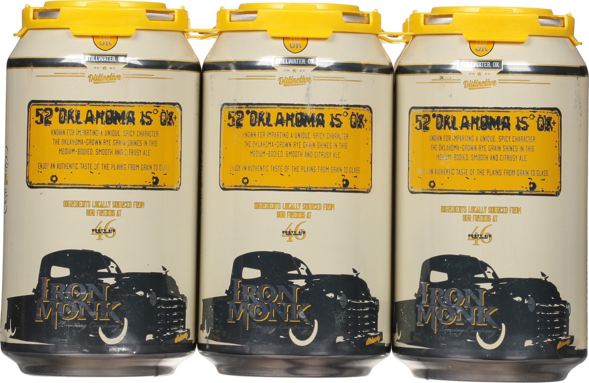 slide 5 of 12, Iron Monk Brewing Company Exit 174 Rye Pale Ale Beer, 6 x 12 fl oz Cans, 6 ct