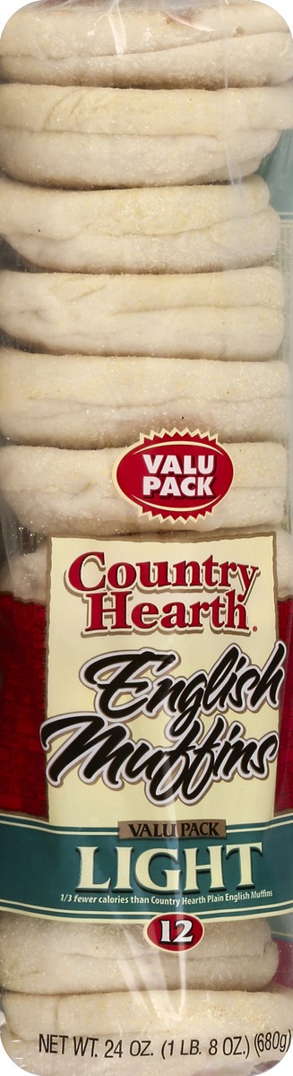 slide 1 of 1, Country Hearth English Muffins 12 ea, 12 ct