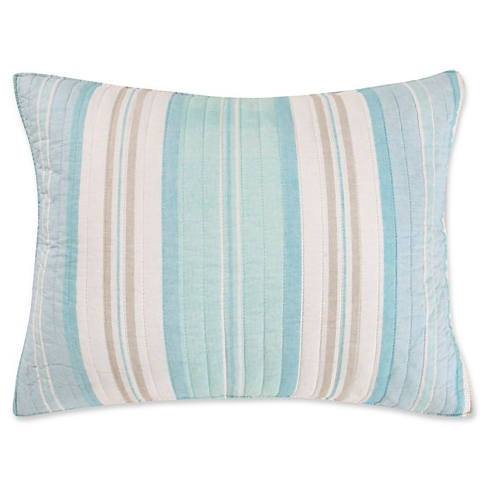 slide 1 of 3, Levtex Home Kapalua Bay Standard Pillow Sham - Blue/Taupe, 1 ct