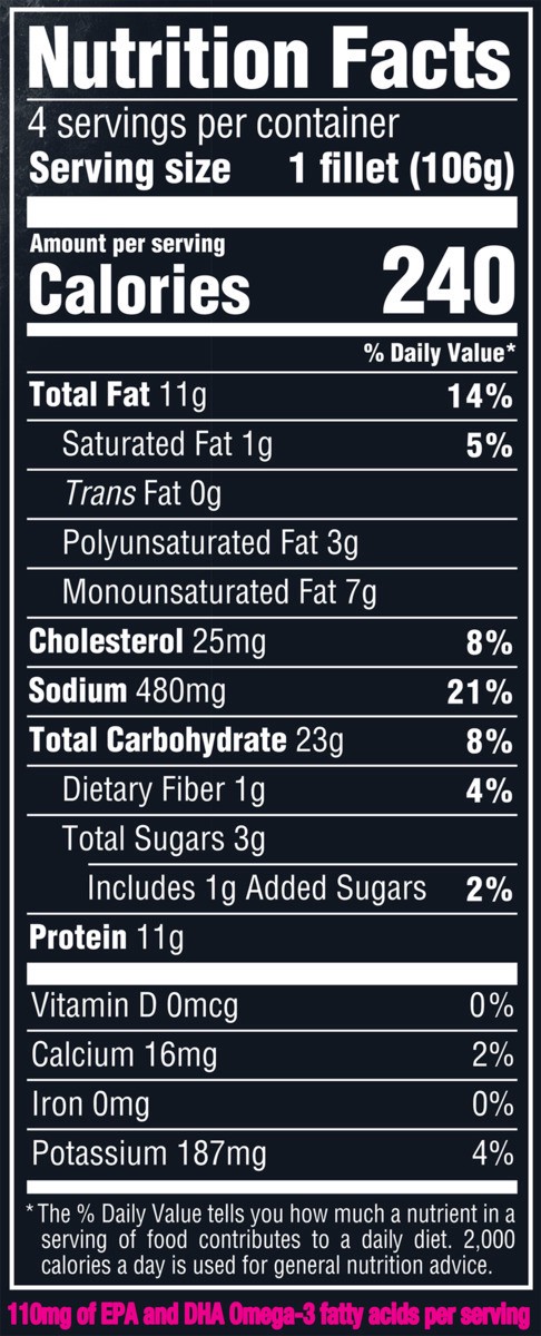 slide 5 of 11, Gorton's Gorton''s Breaded Fish Fillets Cut from Whole Fillets, Wild Caught Haddock with Crunchy Panko Breadcrumbs, Frozen, 4 Count, 14.6 Ounce Package, 4 ct