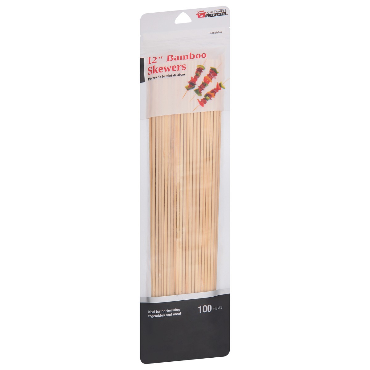 slide 9 of 12, Culinary Elements 12 Inches Bamboo Skewers 100 ea, 100 ct