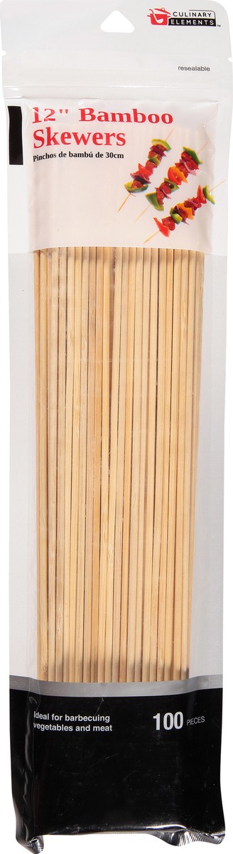 slide 4 of 12, Culinary Elements 12 Inches Bamboo Skewers 100 ea, 100 ct