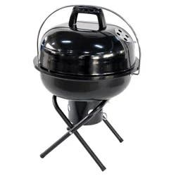 Hill Country Fare Portable Tabletop Outdoor Charcoal Grill - Black