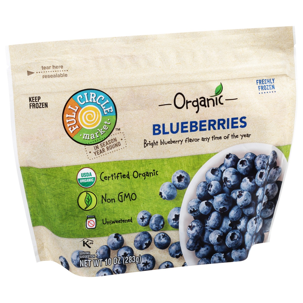 slide 3 of 9, Full Circle Market Organic Unsweetened Blueberries 10 oz, 10 oz