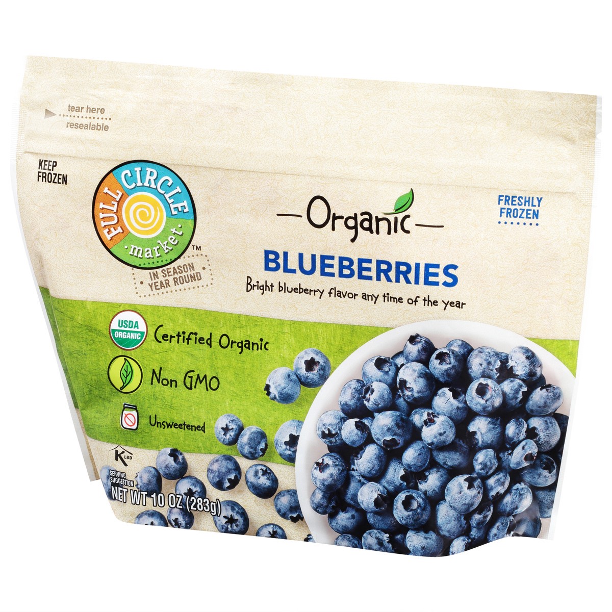 slide 2 of 9, Full Circle Market Organic Unsweetened Blueberries 10 oz, 10 oz