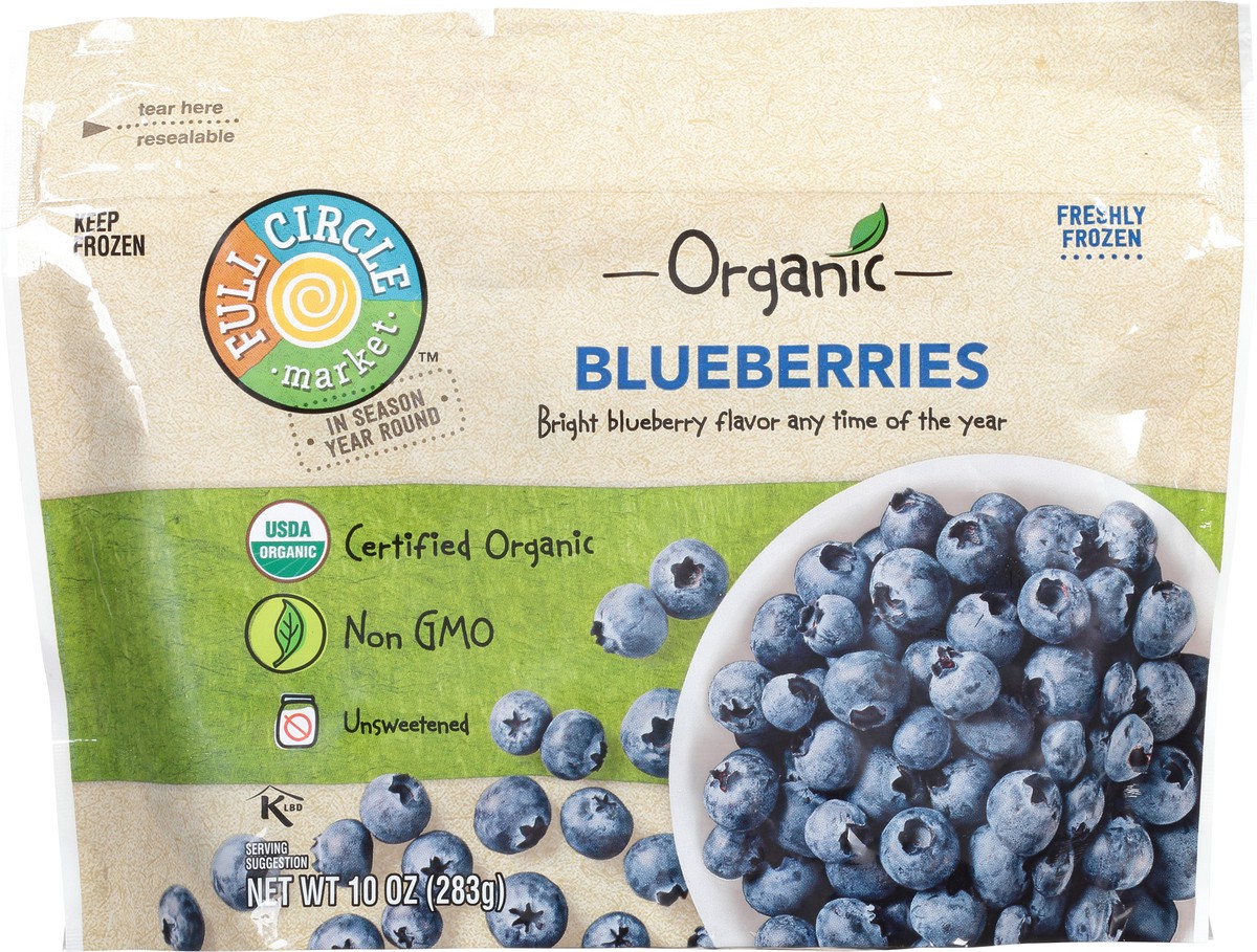 slide 4 of 9, Full Circle Market Organic Unsweetened Blueberries 10 oz, 10 oz