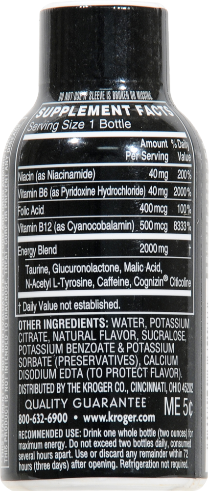 slide 4 of 4, Kroger Energy Support Extra Strength - Berry - 2 fl oz, 2 fl oz