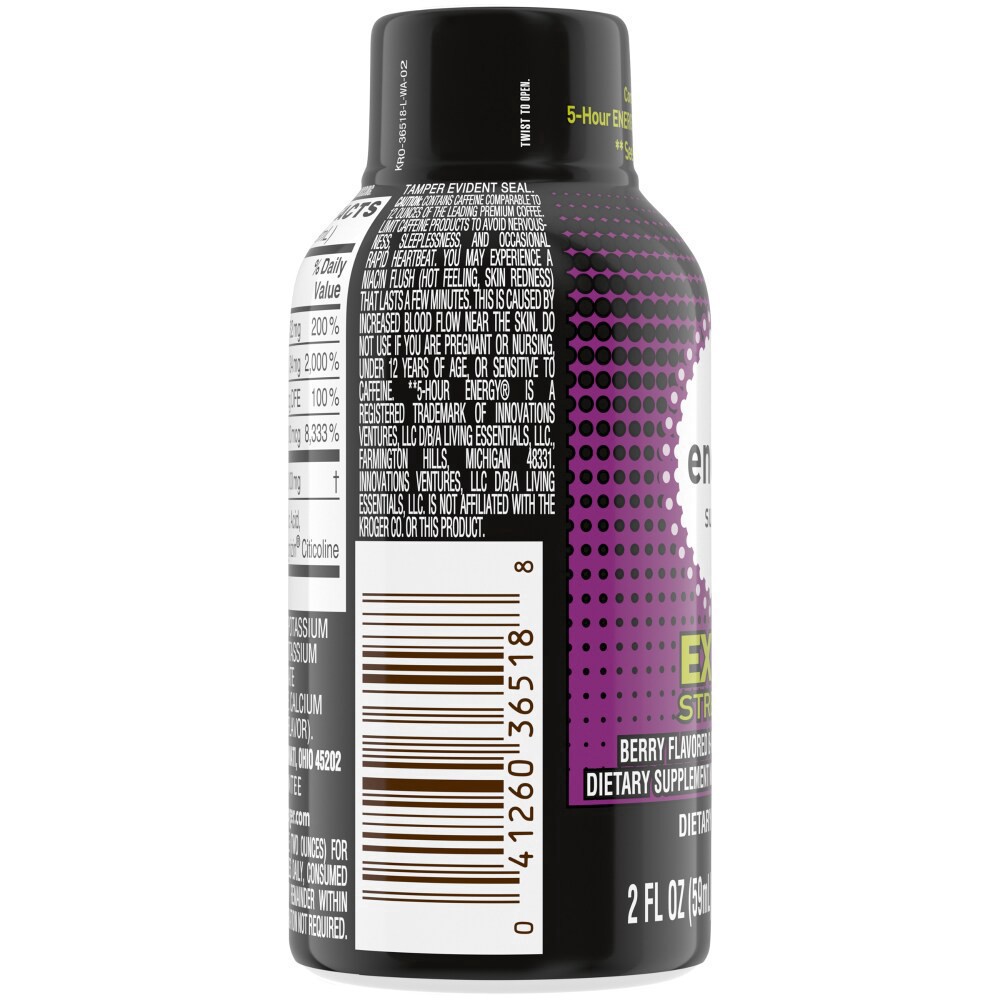 slide 2 of 4, Kroger Energy Support Extra Strength - Berry - 2 fl oz, 2 fl oz