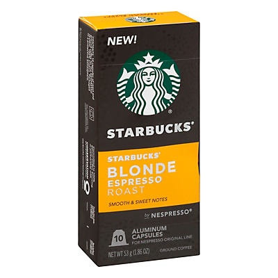 slide 1 of 1, Starbucks Blonde Espresso Roast NespressoCapsules, 10 ct