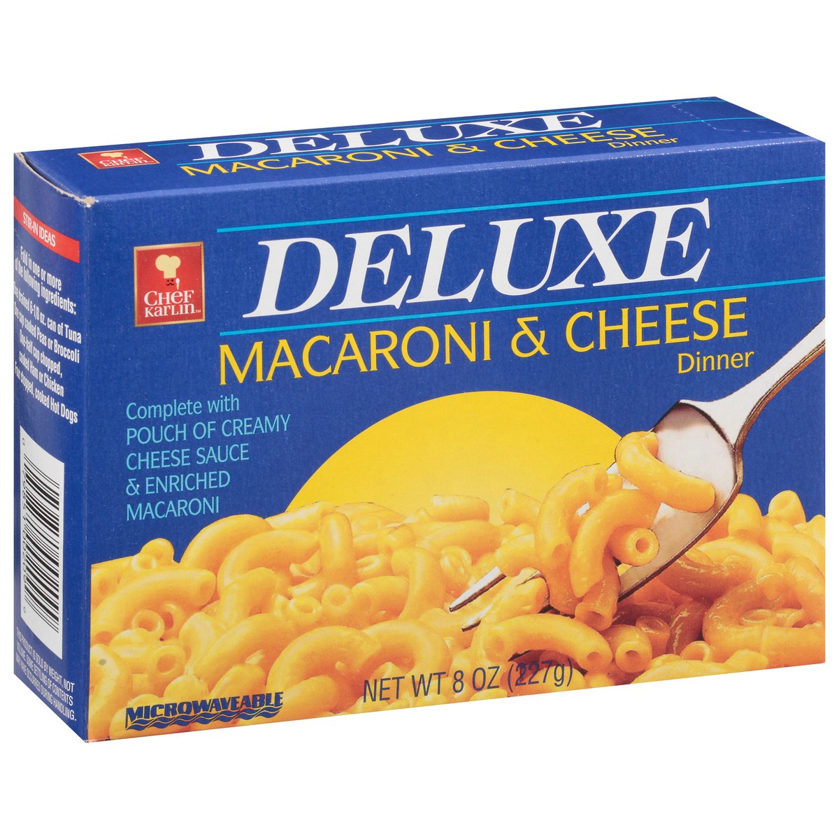 slide 2 of 13, Chef Karlin Deluxe Macaroni & Cheese Dinner 8 oz, 8 oz