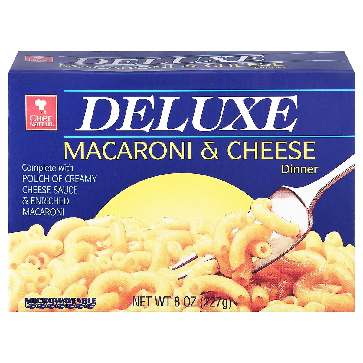 slide 1 of 1, Chef Karlin Deluxe Macaroni & Cheese Dinner 8 oz, 8 oz