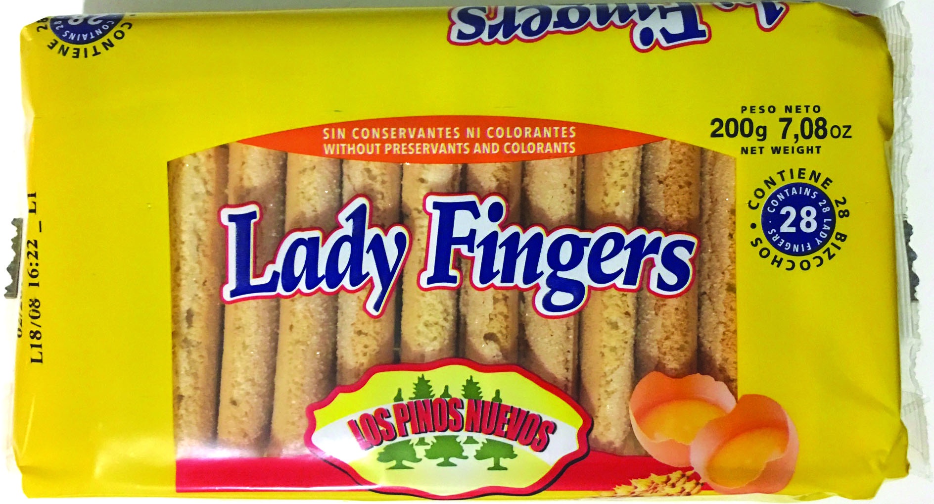 slide 1 of 1, Los Pinos Nuevos Lady Fingers, 7 oz