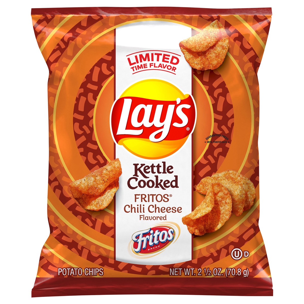slide 9 of 9, Lay's Potato Chips, Fritos Chili Cheese Flavored, Kettle Cooked, 2.5 oz