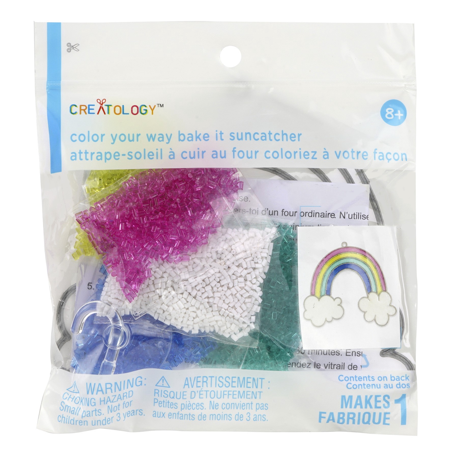 slide 3 of 3, Rainbow Color Your Way Bake It Suncatcher Kit By Creatology, 5.4 in x 4.3 in