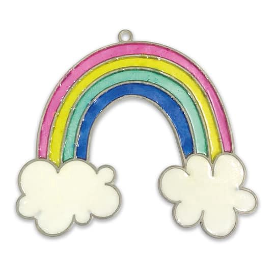 slide 1 of 3, Rainbow Color Your Way Bake It Suncatcher Kit By Creatology, 5.4 in x 4.3 in