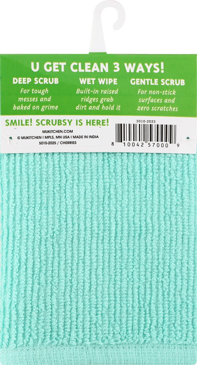 slide 6 of 10, Scrubsy Mu Kitchen Cherries Scrubsy Dish Cloth, 1 ct