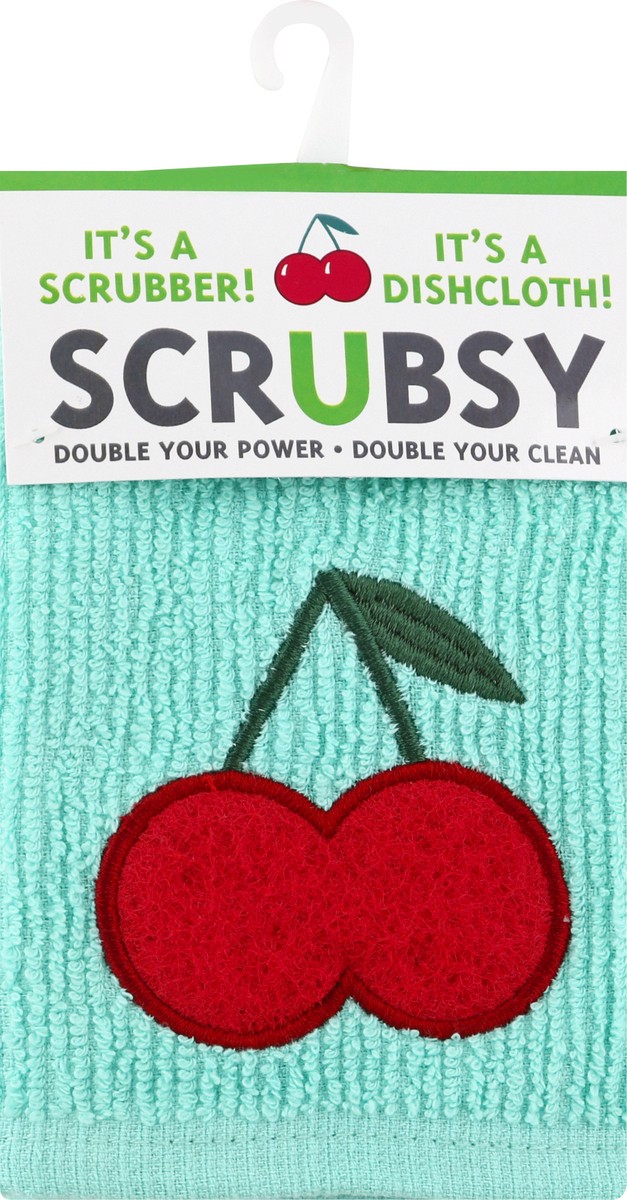 slide 7 of 10, Scrubsy Mu Kitchen Cherries Scrubsy Dish Cloth, 1 ct