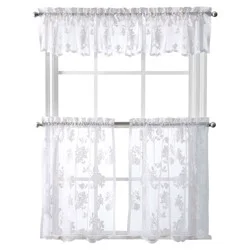 Curtainworks Sibella Lace Tier Pair - White