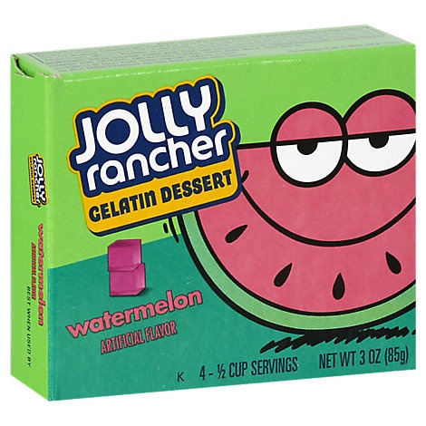 slide 1 of 1, Jolly Rancher Gelatin Dessert Watermelon, 3 oz