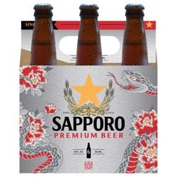 Sapporo Premium Beer 6pk 12 oz Bottles