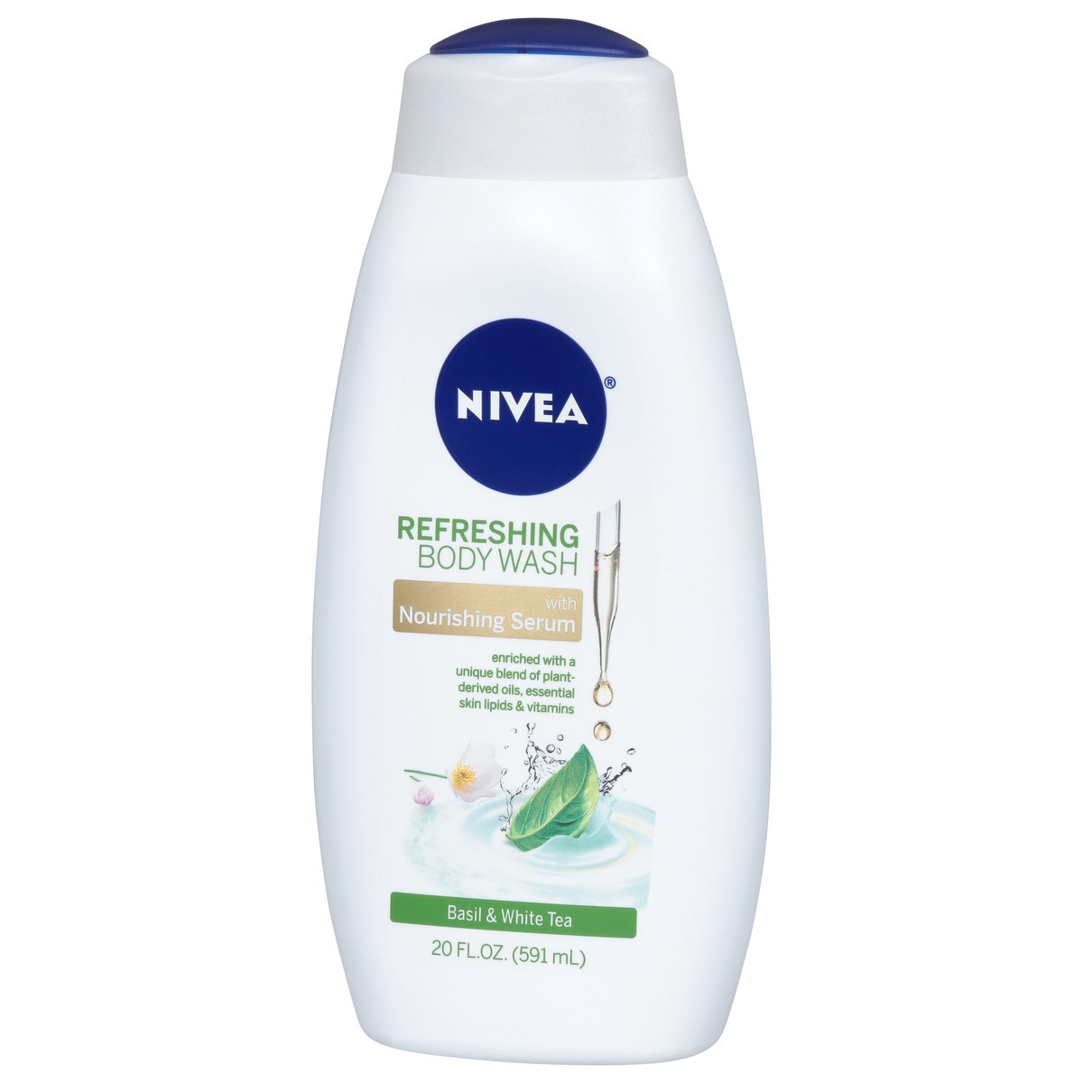 slide 8 of 9, Nivea Basil & White Tea Refreshing Body Wash 20 fl oz, 20 fl oz