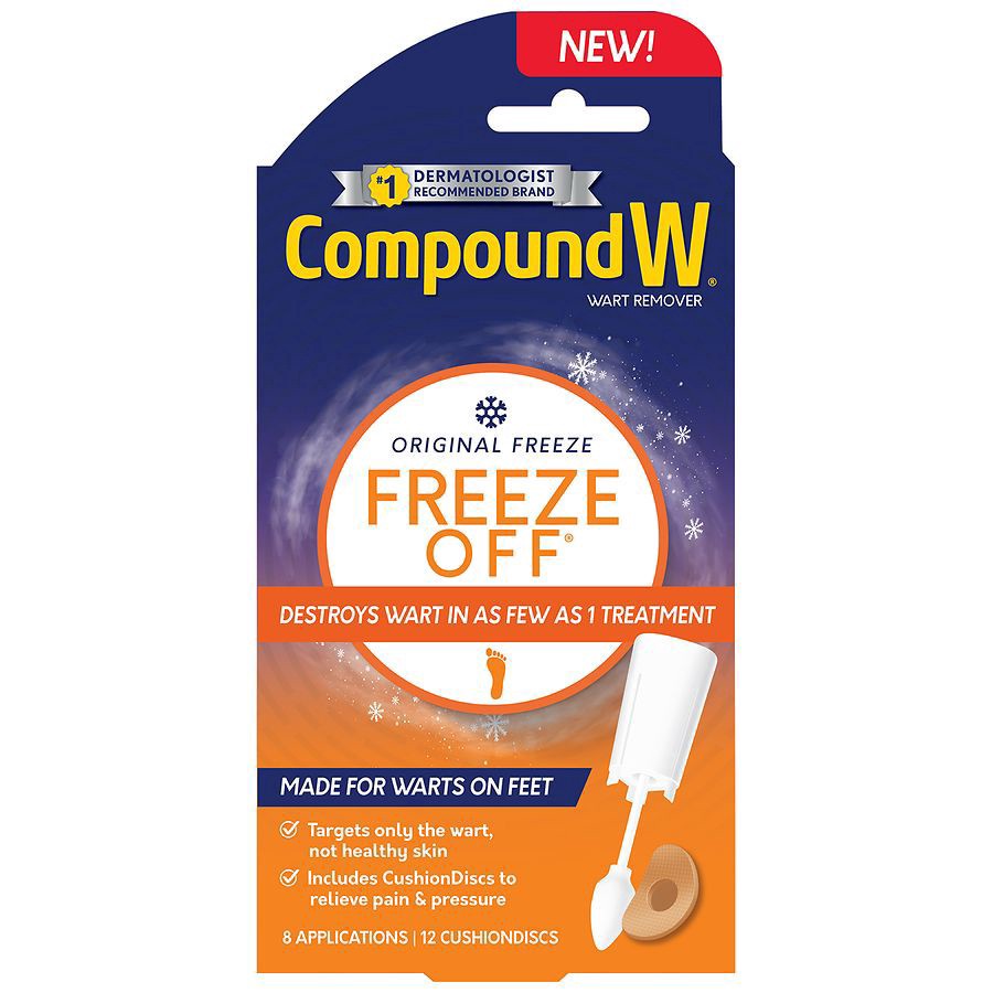 slide 1 of 5, Compound W Freeze Off Wart Remover and CushionDiscs, 8 ct