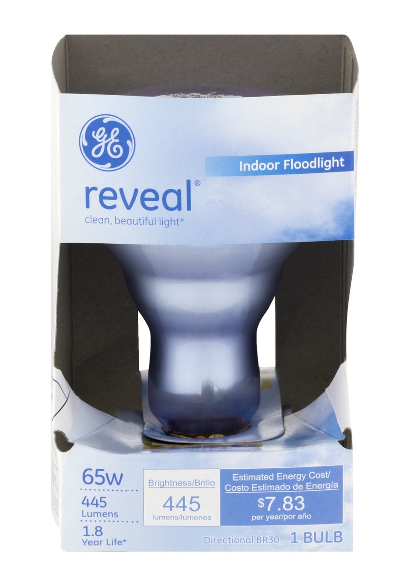 slide 1 of 1, GE Indoor Floodlight 65W Bulb, 1 ct