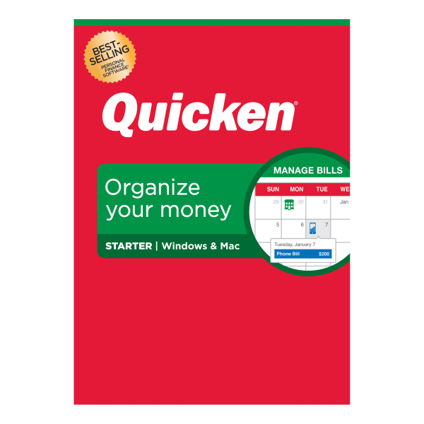 slide 1 of 2, Quicken Starter Personal Finance Software, 1-Year Subscription, For Pc/Mac, 1 ct