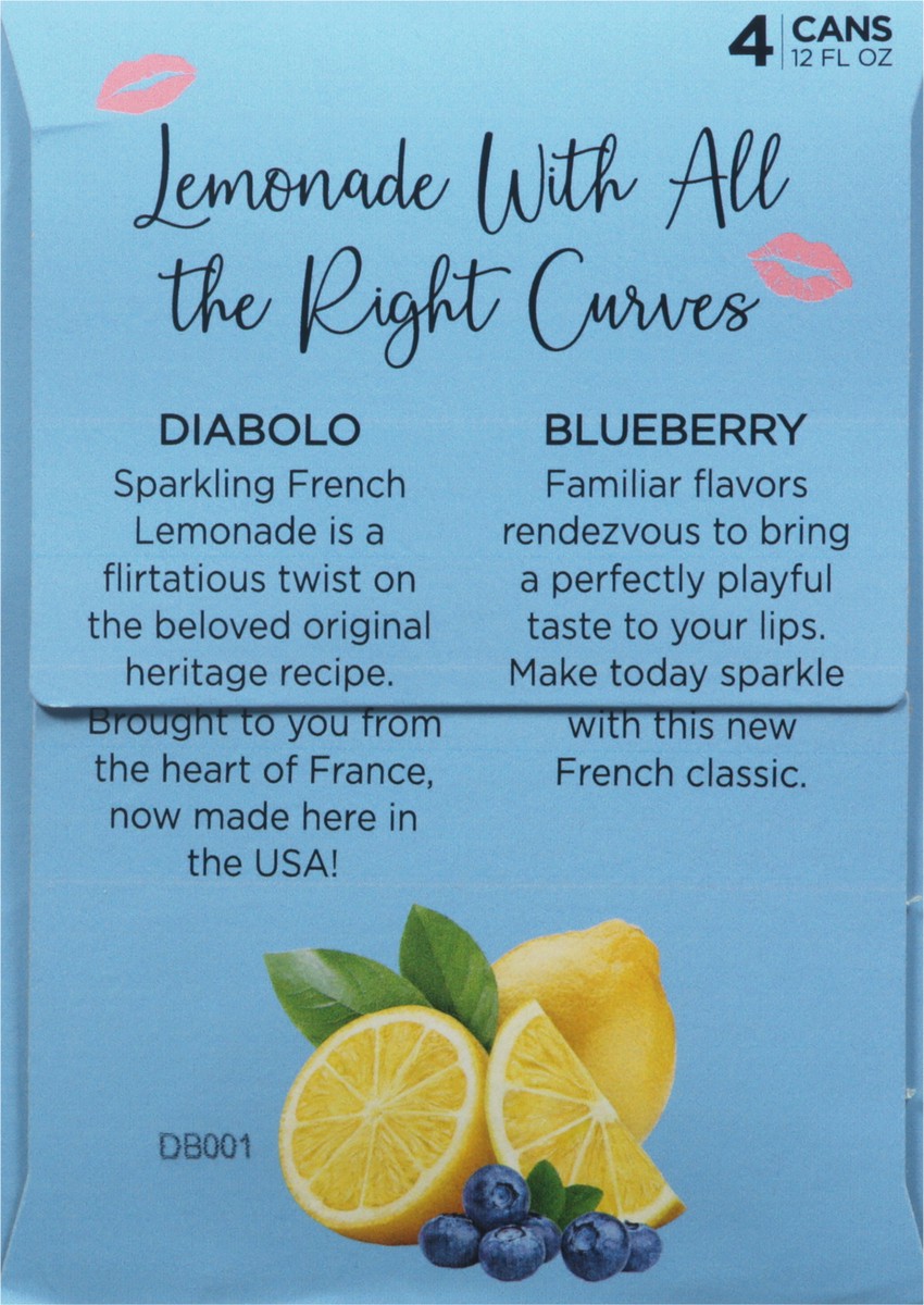 slide 7 of 9, DIABOLO Blueberry Citron Sparkling French Lemonade 4 - 12 fl oz Cans, 4 ct