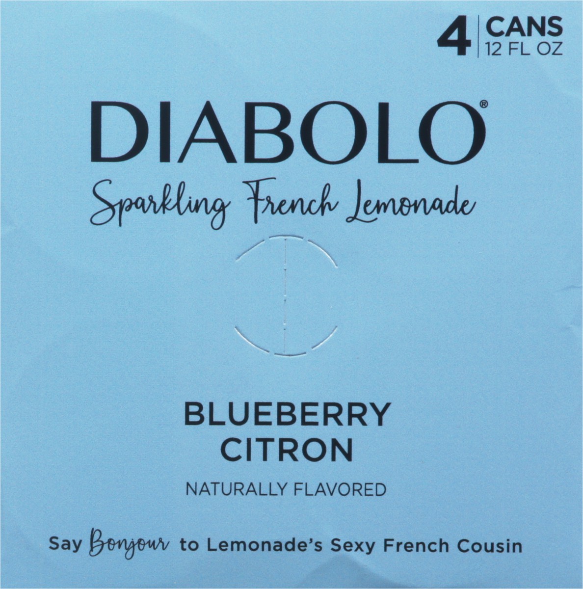 slide 9 of 9, DIABOLO Blueberry Citron Sparkling French Lemonade 4 - 12 fl oz Cans, 4 ct